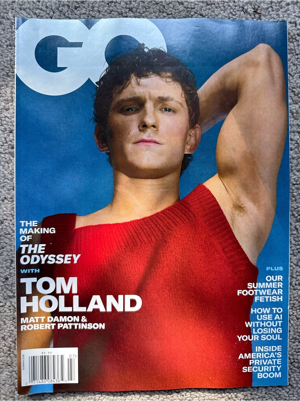 GQ magazine Summer 2026 US Edition T Holland M Damon R Pattinson